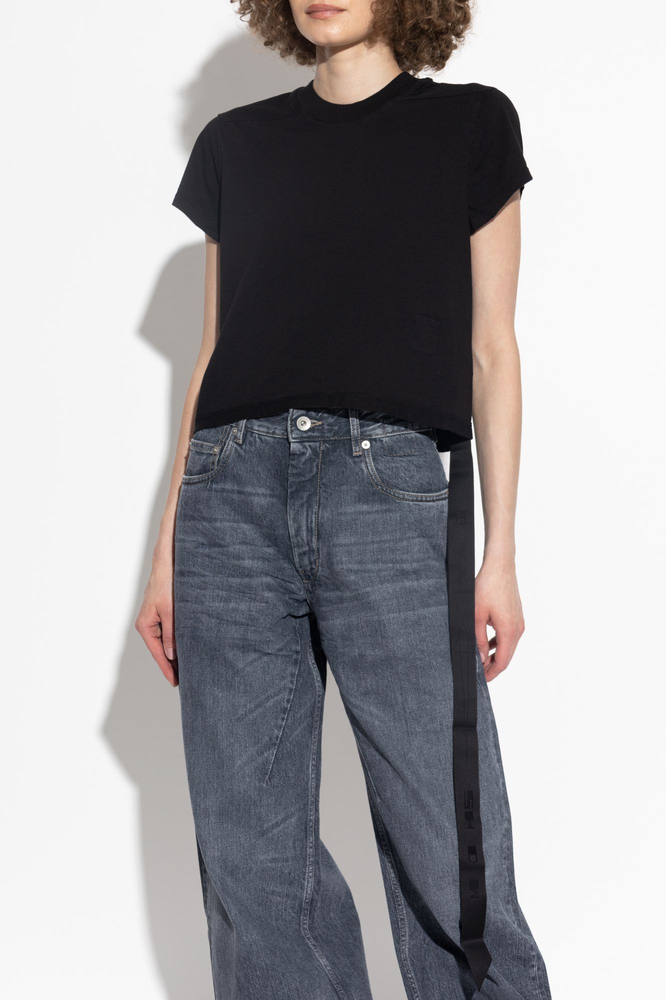 【RICK OWENS】☆DRKSHDW Small Level T-Shirt☆ Black Small Level T-Shirt by Rick Owens DRKSHDW on Sale